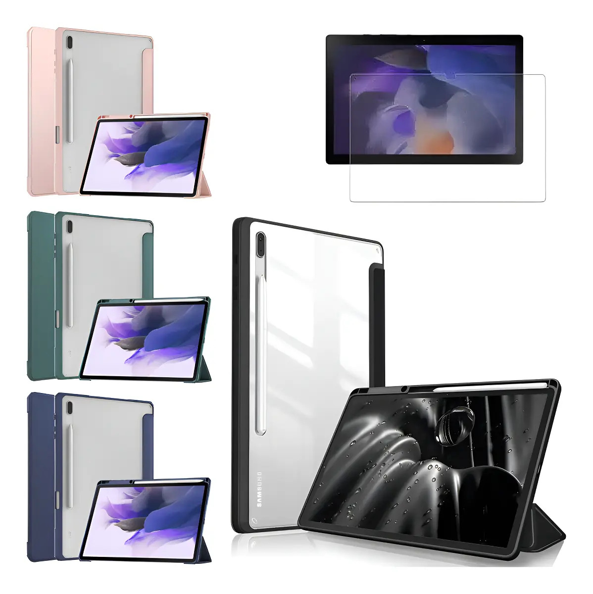 Capa Case Magnética Auto Sleep para Samsung Galaxy Tab S8 X706 / S7 X700 de 11" Cor Preto