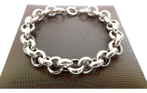 Pulseira Elo Português 15 Gramas 10mm Ouro Branco 18k