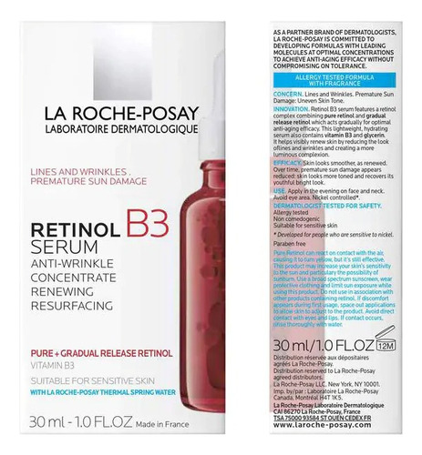 Antiarrugas Sérum Retinol B3 La Roche - Ml Momento De Aplicación Noche Tipo De Piel Sensible