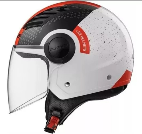 Casco Moto Abierto Ls2 562 Airflow Condor Blanco Negro Rojo