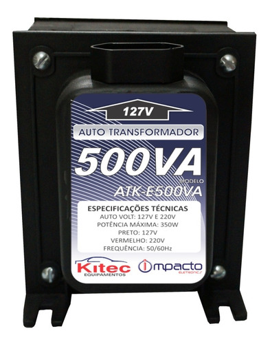 Auto Transformador Bivolt 500va 350w 110/220 E 220/110 Kitec