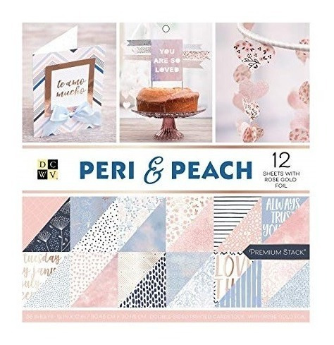 Block De Cartulinas 30.5x30.5 Cm Peri & Peach C/foil 36 Pag