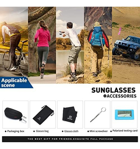 Duco, Gafas Envolventes Fitover, Gafas De Sol Polarizadas Pa