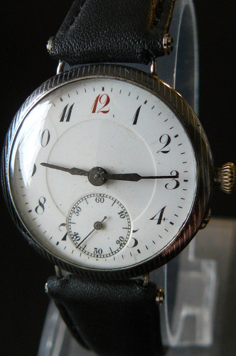 Reloj  Militar Plata Solido Aleman De 1934 A Cuerda 15 Rubis