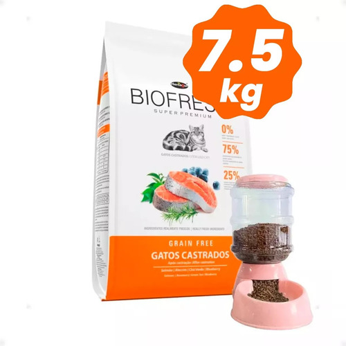 Alimento Comida Gato Castrado Biofresh 7.5 Kg + 2 Regalos