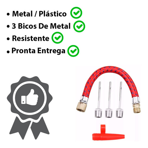 Bicos P/ Bomba Ar Conjunto C/ 5 Pcs