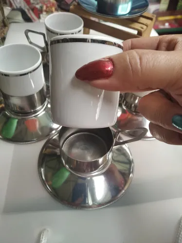 Juego 6 Tazas Acero Inoxidable