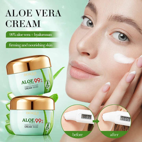 Crema Facial 99% Aloe Vera Reparadora Hidratante 50g Bioaqua Todo Tipo De Piel Día/noche