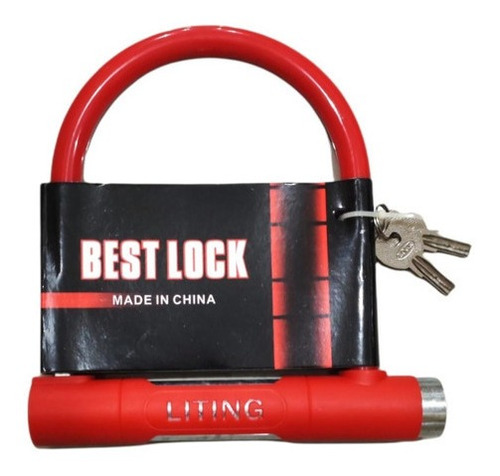 Candado U Lock Seguridad Para Bicicleta Y Moto 2 Llaves 