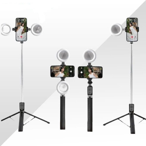Palo Selfie Tripode Para Celular Bluetooth 1.5 Metro Luz Led