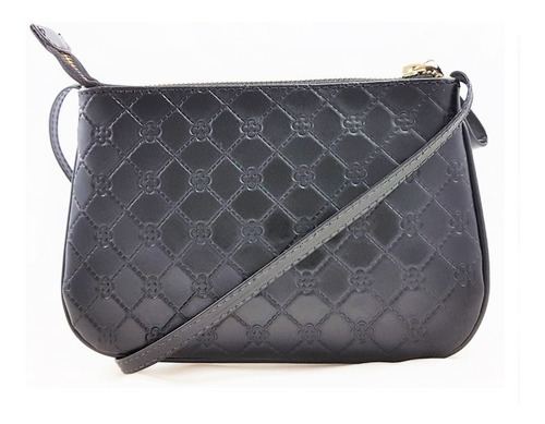Imagem 2 de 3 de Bolsa Feminina Capodarte Pequena Tiracolo Monograma Preto 46