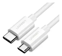 Comprar Cable Ugreen Carga Rápida Usb-c A Micro Usb 1,5m, Usb 2a Color Blanco