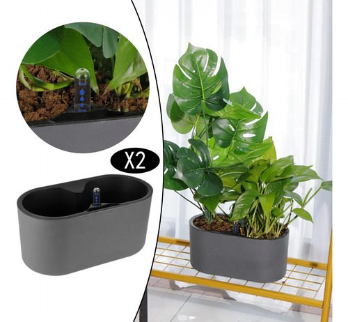 2 Piezas Plantador De Riego Automático Plantas De Hierbas