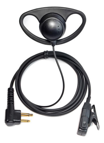 Auricular De Walkie Talkie D10m D-shape De Dos Vías Con Micr