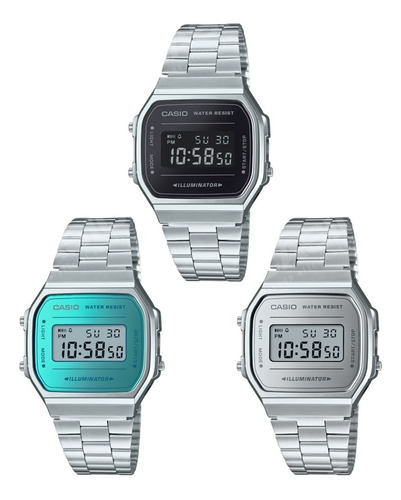 Imagen 5 de 5 de Reloj Casio Vintage Espejo A168wem-7vt