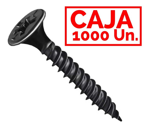 Tornillo T4 Punta Aguja (3.5 X 50) Yeso Caja X 1000 Unidades