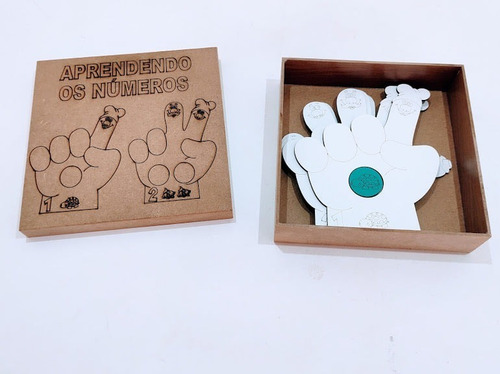 Imagem 2 de 7 de Aprendendo Os Números Brinquedo Educativo Em Mdf - 1 Ao 5