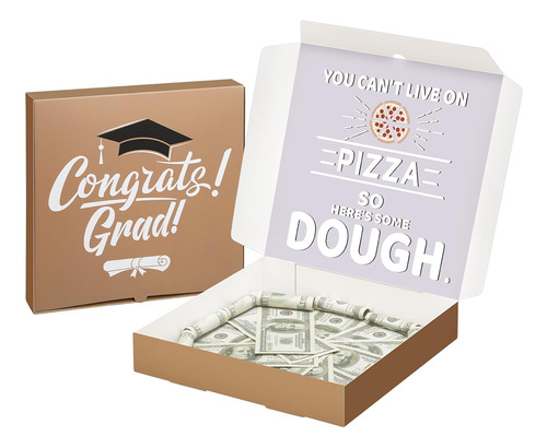 2 Cajas De Cartón Para Pizza De Graduación De 10 X 10 Pulgad