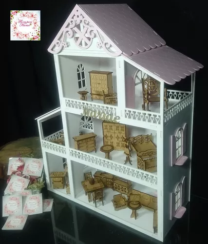 Casa Casinha Bonecas Polly Barbie Madeira Mdf Frete Grátis