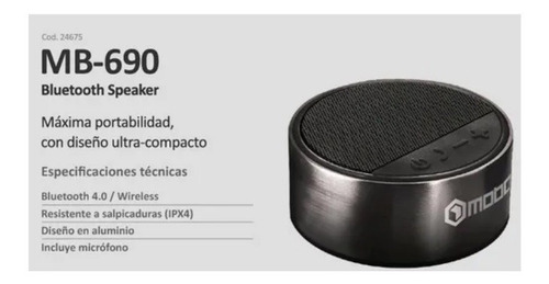 Parlante Bluetooth Aluminio Nfc Mobox Platine Premiun