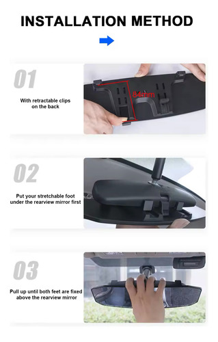 Espejo Retrovisor Interior Panorámico 29.9cm