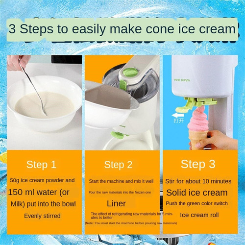 Soft Serve Máquina De Helado, Hogar Diy Cocina Automática