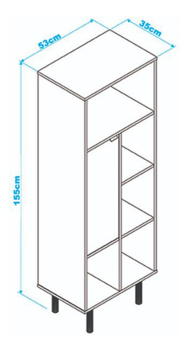 Imagen 3 de 4 de Mueble Librero Moderno Pies De Metal Modelo Be 74-226po