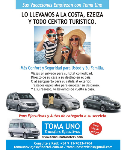 Traslados En Vans Ejecutivas A Ezeiza Y Todo El País