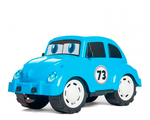 Brinquedo Fusca Azul Koby Tunning Miniatura Carrinho 29cm