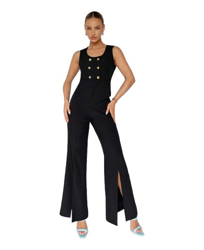 Entero Jumpsuit Mono Negro Fiesta  El 148