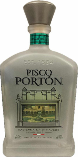 Botella Pisco Portón Coleccionable Mosto Verde 375ml