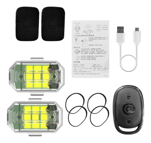 Luces Led Estroboscópicas Usb Recargables Luz Doble Remota
