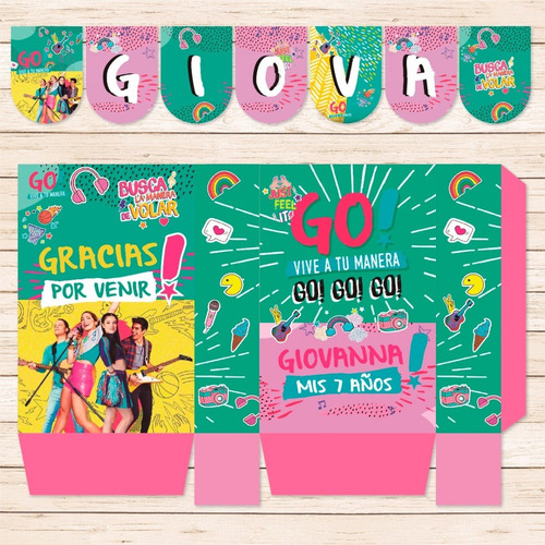 Kit Imprimible Go Vive A Tu Manera Deco Party Candy