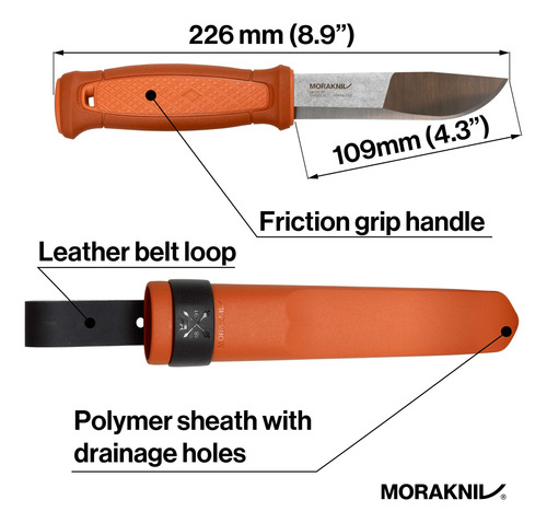 Morakniv Kansbol Fixed Blade Knife With Sandvik Stainless St