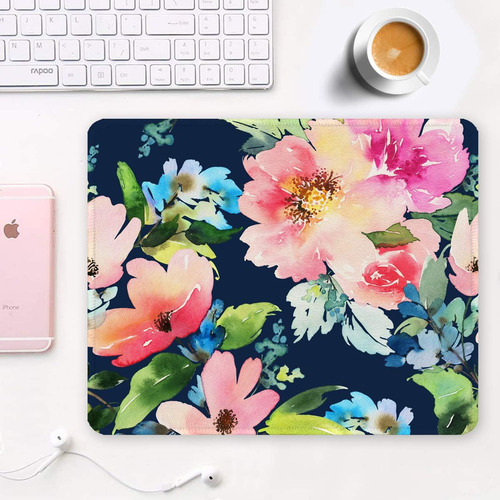 Auhoahsil Mouse Pad, Square Floral Design Blue Daffodils ...
