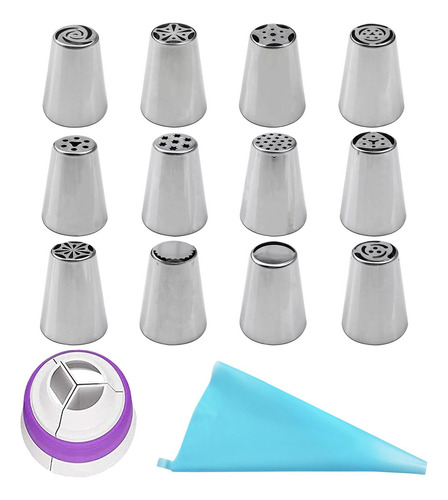 2 Kit De Tubería De Glaseado De Puntas De Tuberías 14