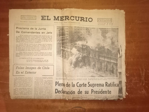 Diario El Mercurio 14 De Septiembre De 1973