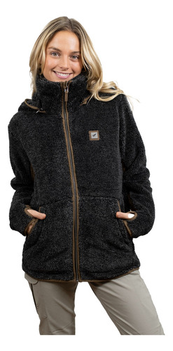 Chaqueta Shaggy Lander V2 Negro Mujer Falcone 