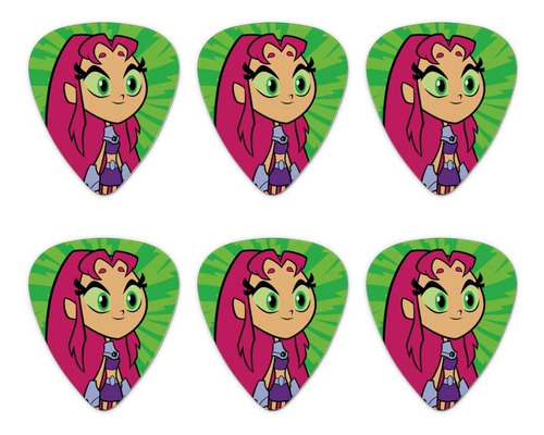 ¡los Jóvenes Titanes Van! Starfire Púas Para Guitarra, Juego