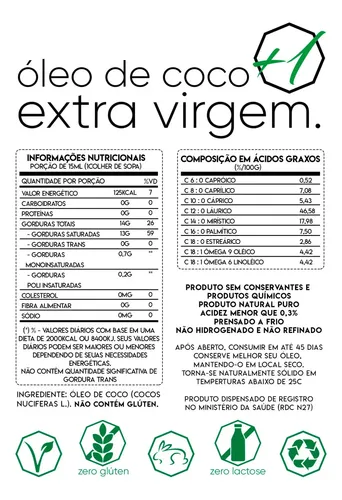 Óleo De Coco Extra Virgem Premium 3 Litros +1 Superalimentos