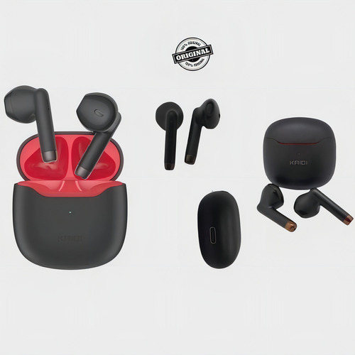 Fone De Ouvido Sem Fio Tws Bluetooth 5.1 Original Kaidi 771 Cor Preto Preto