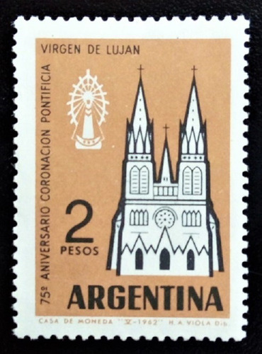 Argentina, Sello Gj 1233 Virgen De Luján 1962 Mint L13560