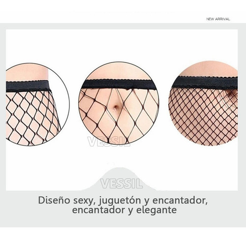 Imagen 6 de 9 de 3 Medias Panty Sexy Piernas Moda Mujer Malla Lenceria