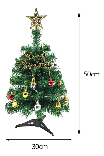 Mini Árbol Navidad Artificiales De Mesa Con Adornos Y Luces