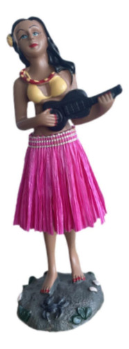 Muñeca Hawaiana Para Tablero De Falda Roja Rosa