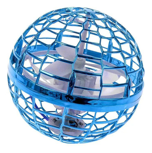 Spinner Voador Led Flynova Pro Bola Esfera Mini Drone Azul