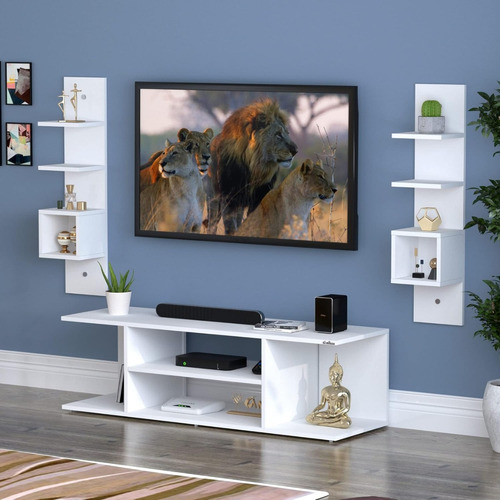 Mesa Tv Para Sala Minimalista Moderno Almacenamiento Negro