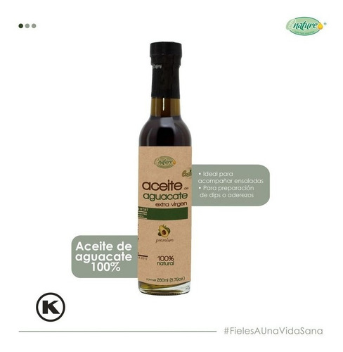 Aceite De Aguacate Extra Virgen 260ml Enature 100% Natural
