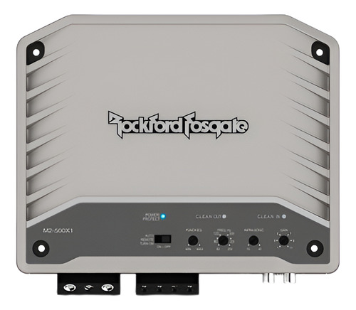 Amplificador Rockford M2-500x1 Clase D Con 1 Canal Color Gris