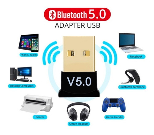 Mini Adaptador Bluetooth Usb Csr 5.0 Conector Pc Windows
